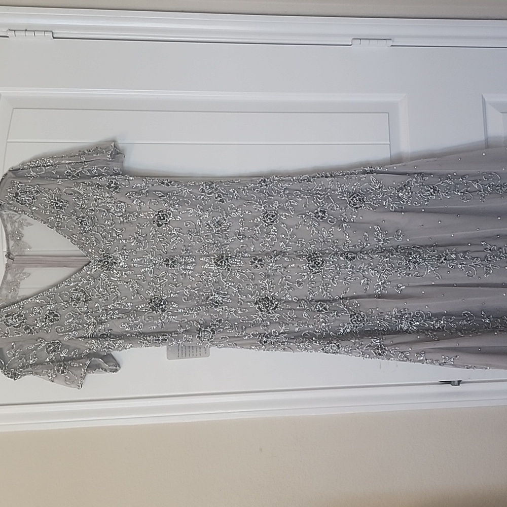 Pisarro Nights Elegant Beaded Evening Dress